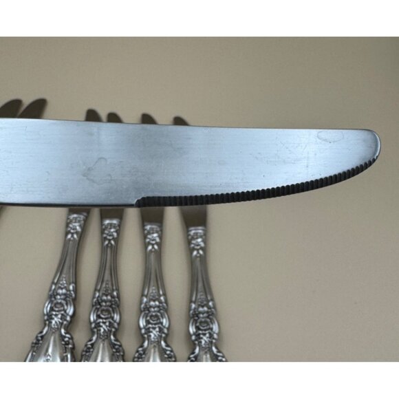 7 Oneida OCO WORDSWORTH Dinner Knives USA Glossy Stainless Steel Flatware - Picture 2 of 7